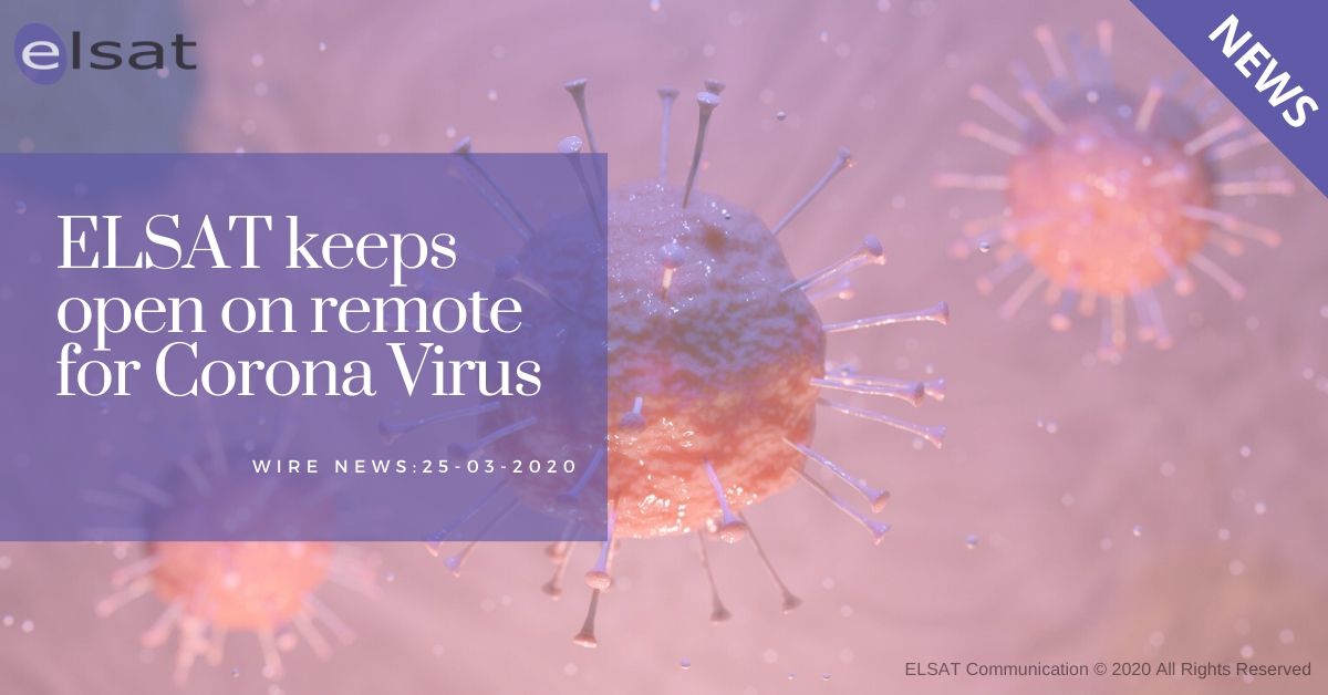Emergenza Corona Virus ELSAT non vi lascia soli